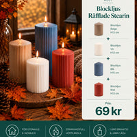 Blockljus Räfflat
