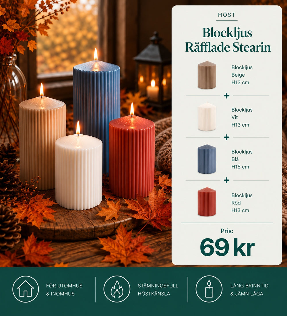 Blockljus Räfflat