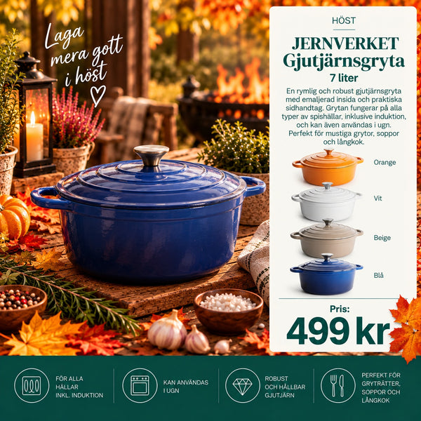 JERNVERKET  Gjutjärnsgryta  7 L