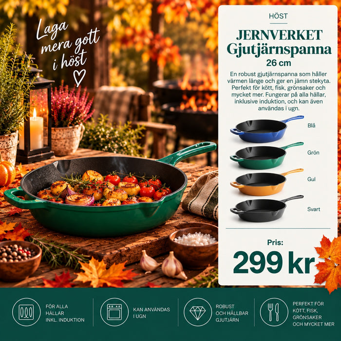 Jernverket stekpanna i gjutjärn 26cm