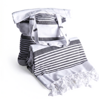 MAISON TRIQUE - HAMAMHANDDUK MED TILLHÖRANDE TOTEBAG