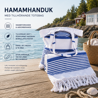 MAISON TRIQUE - HAMAMHANDDUK MED TILLHÖRANDE TOTEBAG