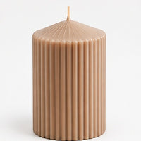 Blockljus räfflat – Beige