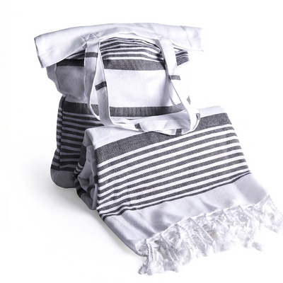 MAISON TRIQUE - HAMAMHANDDUK MED TILLHÖRANDE TOTEBAG